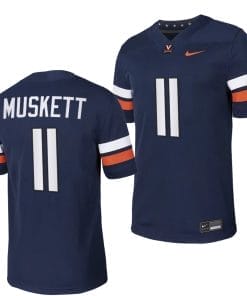 Virginia Cavaliers Tony Muskett Jersey #11 College NIL Football Game 2023 Navy