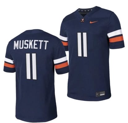 Virginia Cavaliers Tony Muskett Jersey #11 College NIL Football Game 2023 Navy