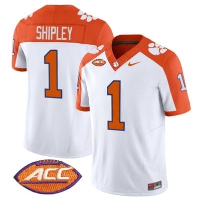Will Shipley Jersey #1 Clemson Tigers Vapor Limited Acc Patch College Football Stitched Inverted