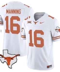 Arch Manning Jersey #16 Texas Longhorn Vapor Limited College Football White