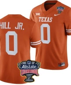 Anthony Hill Jr Jersey #0 Texas Longhorns Allstate Sugar Bowl Patch 2024 College Football Orange