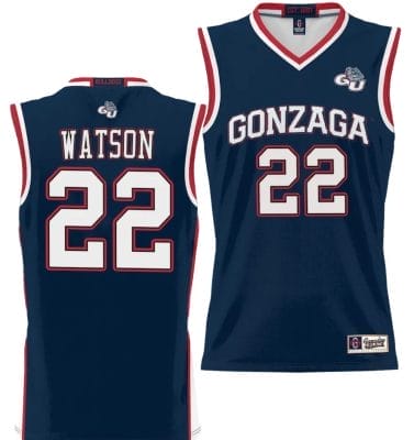 Anton Watson Jersey #22 Gonzaga Bulldogs NIL College Basketball Lightweight Black 8 Anton Watson Jersey #22 Gonzaga Bulldogs NIL College Basketball Lightweight Black