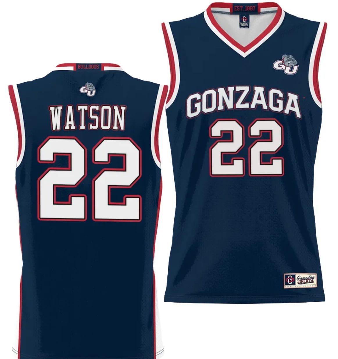 Anton Watson Jersey #22 Gonzaga Bulldogs NIL College Basketball Lightweight Black 1 Anton Watson Jersey #22 Gonzaga Bulldogs NIL College Basketball Lightweight Black
