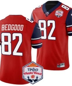 Aaron Bedgood Jersey #82 Liberty Flames Fiesta Bowl Patch 2024 Football Red