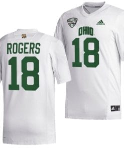 Armani Rogers Jersey #18 Ohio Bobcats College Football Uniform White