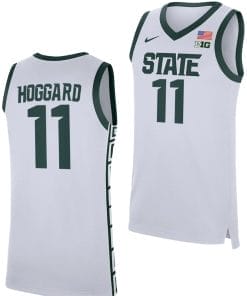 AJ Hoggard Jersey #11 Michigan State Spartans Replica Basketball 2023-24 White