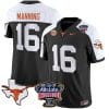 Arch Manning Jersey #16 Texas Longhorns Sugar Bowl Patch Vapor Football Black Alternate