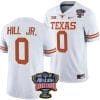 Anthony Hill Jr Jersey #0 Texas Longhorns Allstate Sugar Bowl Patch 2024 College Football White