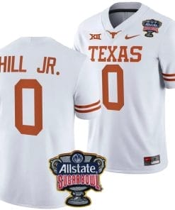 Anthony Hill Jr Jersey #0 Texas Longhorns Allstate Sugar Bowl Patch 2024 College Football White