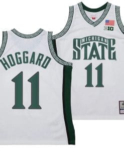 AJ Hoggard Jersey #11 Michigan State Spartans 125th Basketball Anniversary 1999 Throwback White