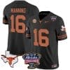 Arch Manning Jersey #16 Texas Longhorns Sugar Bowl Patch Vapor Football Black