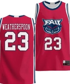 Brandon Weatherspoon Jersey #23 FAU Owls NIL College Basketball Lightweight Red