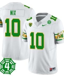 Bo Nix Jersey #10 Oregon Ducks Honor Spencer Webb Patch Football White