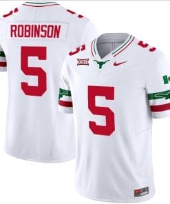 Bijan Robinson Jersey #5 Texas Longhorns Mexico Vapor College Football White