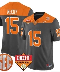 Bru McCoy Jersey #15 Tennessee Volunteers Football Cheez It Citrus Bowl Patch Gray