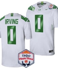 Bucky Irvin Jersey #0 Oregon Ducks Fiesta Bowl Patch 2024 Football White