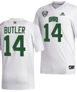 Bryce Butler Jersey #14 Ohio Bobcats College Football Uniform White