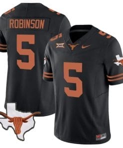 Bijan Robinson Jersey #5 Texas Longhorn Vapor Limited College Football Black