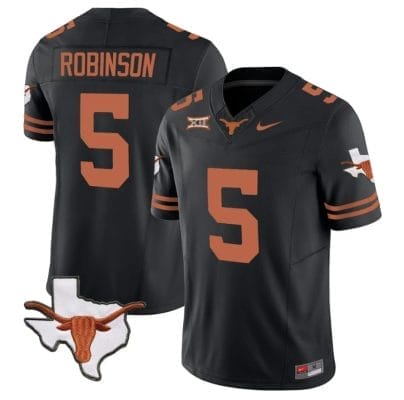 Bijan Robinson Jersey #5 Texas Longhorn Vapor Limited College Football Black