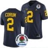 Blake Corum Jersey #2 Michigan Wolverines Rose Bowl Game 2024 Patch College Football Playoff Navy 4 Blake Corum Jersey #2 Michigan Wolverines Rose Bowl Game 2024 Patch College Football Playoff Navy