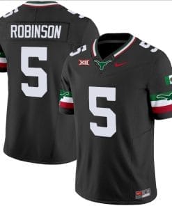 Bijan Robinson Jersey #5 Texas Longhorns Mexico Vapor College Football Black