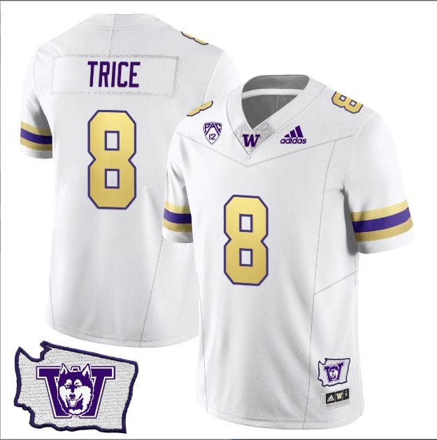 Bralen Trice Jersey #8 Washington Huskies Washington Map Patch Football Husky Royalty 1 Bralen Trice Jersey #8 Washington Huskies Washington Map Patch Football Husky Royalty