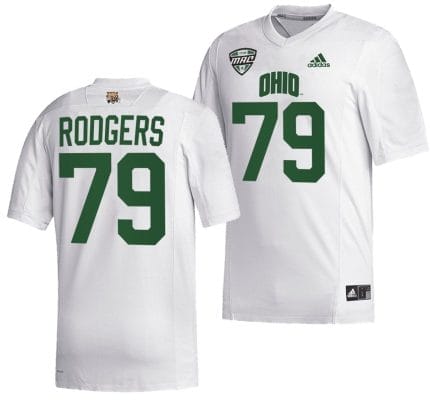Brody Rodgers Jersey #79 Ohio Bobcats College Football Uniform White