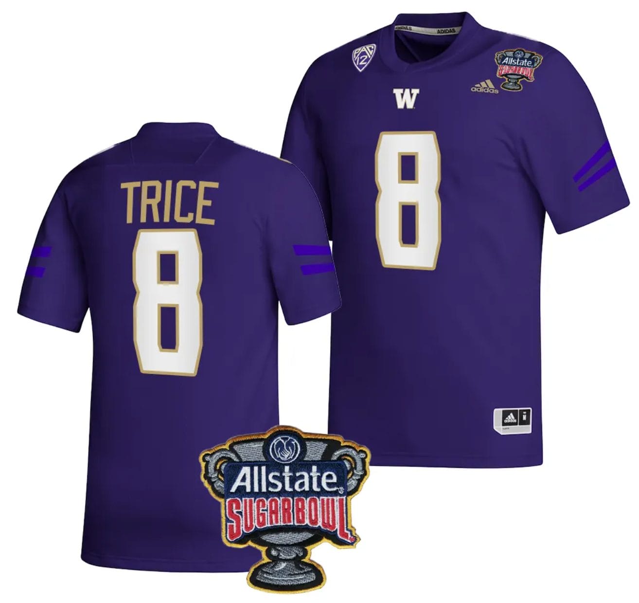 Bralen Trice Jersey #8 Washington Huskies Allstate Sugar Bowl Patch 2024 College Football Purple 1 Bralen Trice Jersey #8 Washington Huskies Allstate Sugar Bowl Patch 2024 College Football Purple