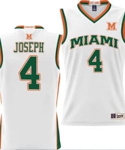 Bensley Joseph Jersey #4 Miami Hurricanes NIL College Basketball Lightweight White