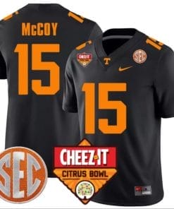 Bru McCoy Jersey #15 Tennessee Volunteers Football Cheez It Citrus Bowl Patch Black