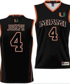 Bensley Joseph Jersey #4 Miami Hurricanes NIL College Basketball Lightweight Black