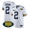 Blake Corum Jersey #2 Michigan Wolverines 1000 Wins Patch College Football White