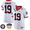 Brock Bowers Jersey #19 Georgia Bulldogs Orange Bowl Patch Football Stitched White 4 Brock Bowers Jersey #19 Georgia Bulldogs Orange Bowl Patch Football Stitched White