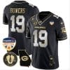 Brock Bowers Jersey #19 Georgia Bulldogs Vapor Limited Orange Bowl Patch Black Limited
