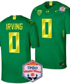 Bucky Irving Jersey #0 Oregon Ducks Fiesta Bowl Patch 2024 Football Green
