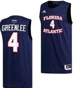 Bryan Greenlee Jersey #4 FAU Owls College Basketball Replica Navy