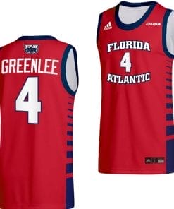 Bryan Greenlee Jersey #4 FAU Owls College Basketball Replica Red