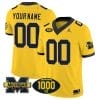 Custom Michigan Wolverines Jersey Name and Number 1000 Wins Patch Vapor College Football Maize 4 Custom Michigan Wolverines Jersey Name and Number 1000 Wins Patch Vapor College Football Maize