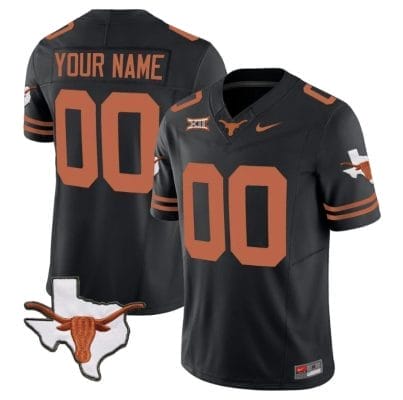 Custom Texas Longhorn Jersey Name and Number Vapor Limited College Football Stitched Black