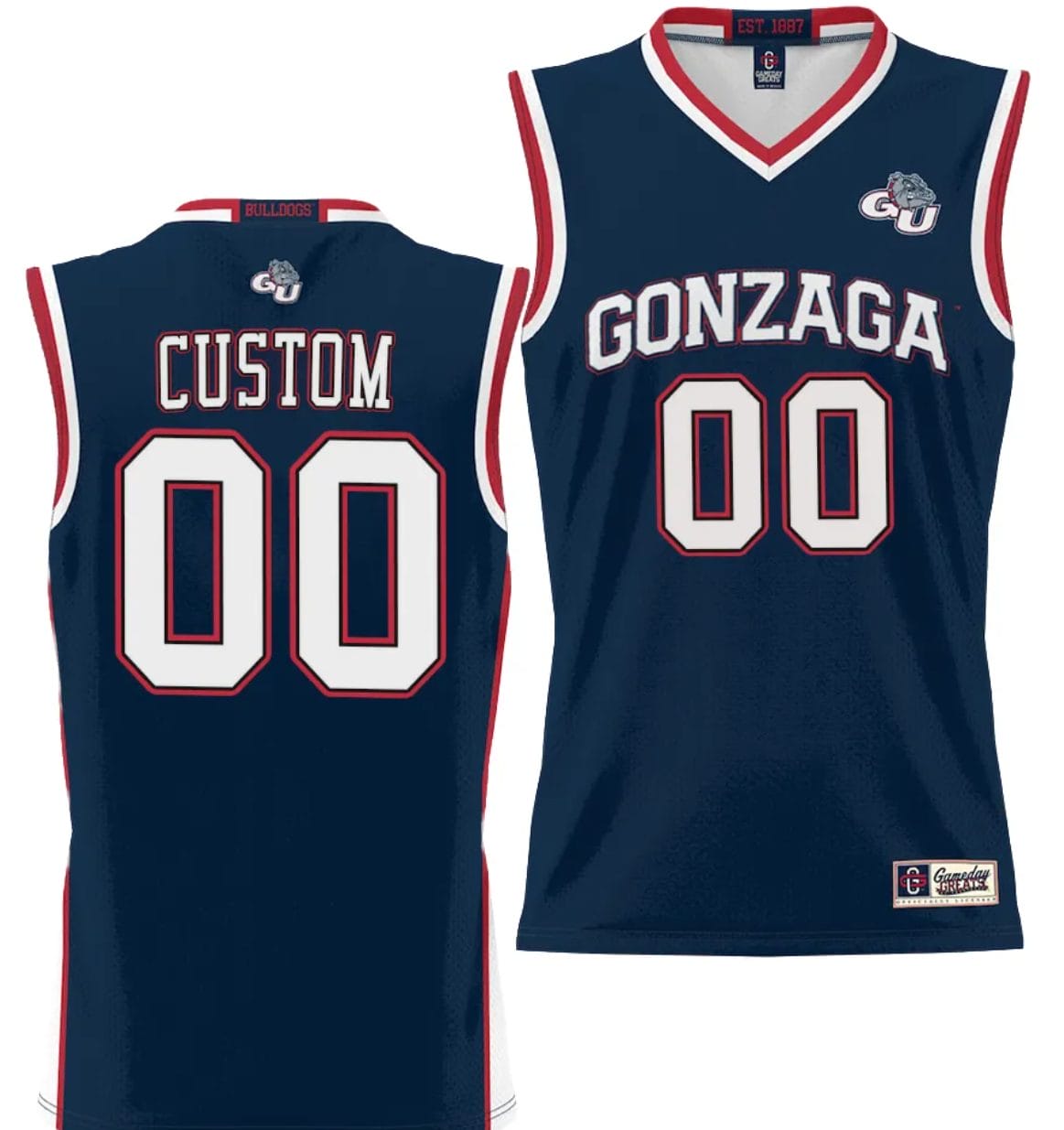 Custom Gonzaga Bulldogs Jersey Name and Number NIL College Basketball Black 1 Custom Gonzaga Bulldogs Jersey Name and Number NIL College Basketball Black