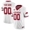 Custom Arkansas Razorback Jersey Name and Number Football All Stitched White