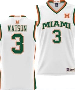 Christian Watson Jersey #3 Miami Hurricanes NIL College Basketball Lightweight White