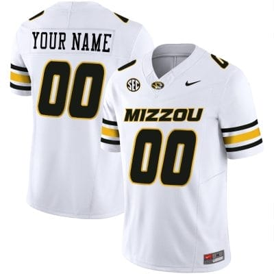 Custom Missouri Tigers Jersey Name and Number Vapor Limited College Football Stitched White