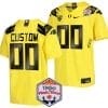Custom Oregon Ducks Jersey Name and Number Fiesta Bowl Patch 2024 Football Yellow