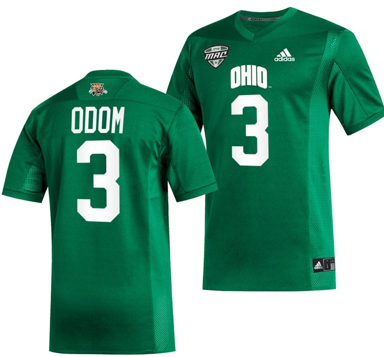 Cameron Odom Jersey #3 Ohio Bobcats College Football Uniform Green 1 Cameron Odom Jersey #3 Ohio Bobcats College Football Uniform Green