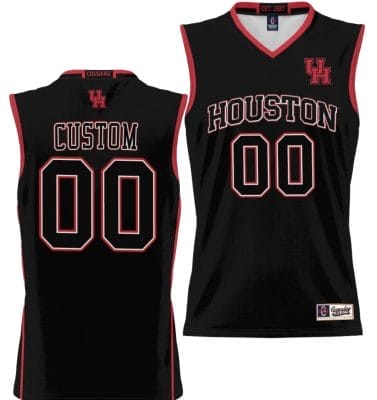 Custom Houston Cougars Jersey Name and Number NIL College Basketball Lightweight Black