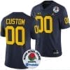 Custom Michigan Wolverines Jersey Name and Number Rose Bowl Game 2024 Patch College Football Playoff Navy