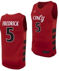 CJ Fredrick Jersey #5 Cincinnati Bearcats College Basketball Replica 2023-24 Red
