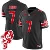 CJ Stroud Jersey #7 Ohio State Buckeyes Football 2023 Stitched Brutus Buckeye Patch Black 4 CJ Stroud Jersey #7 Ohio State Buckeyes Football 2023 Stitched Brutus Buckeye Patch Black