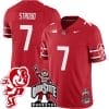 CJ Stroud Jersey #7 Ohio State Buckeyes Football Stitched Brutus Buckeye Patch Scarlet 5 CJ Stroud Jersey #7 Ohio State Buckeyes Football Stitched Brutus Buckeye Patch Scarlet